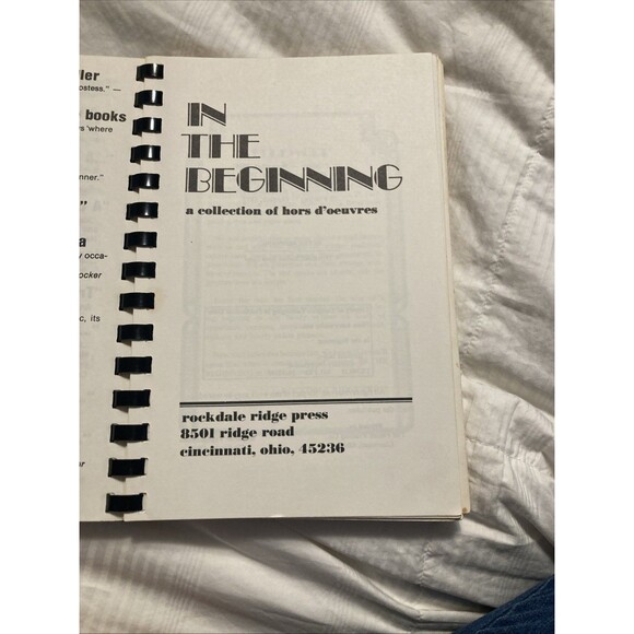 1977 In the Beginning a collection of hors d'oeuvres Cookbook Spiral Vintage - Picture 4 of 12